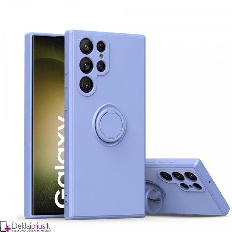 Švelnaus silikono dėklas su žiedu - šviesiai violetinis (Samsung S23 Ultra) Švelnaus silikono dėklas su žiedu - šviesiai violetinis (Samsung S23 Ultra)